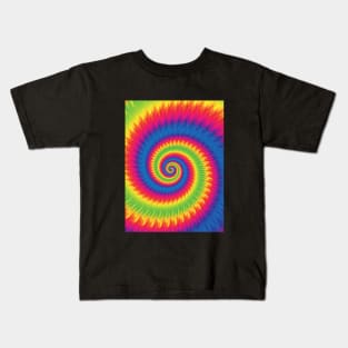 Rainbow Tie Dye Pattern Kids T-Shirt